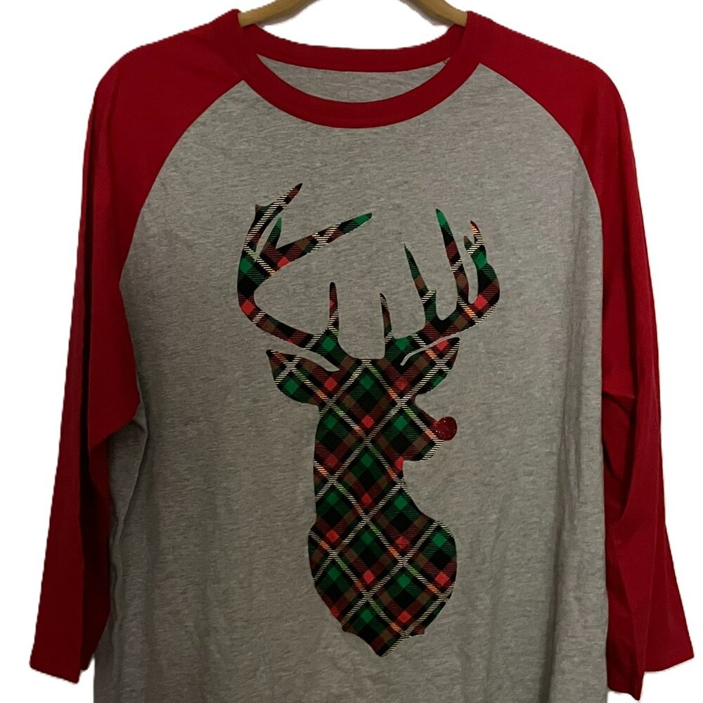 Sport-Tek Long Sleeve T-Shirt with Rudolph (Christmas) Size L